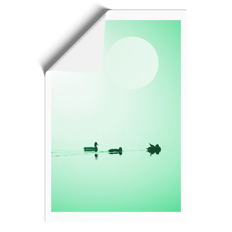 Serene Green - Unframed Graphic Art, 59cm H x 42cm W x 0.1cm D