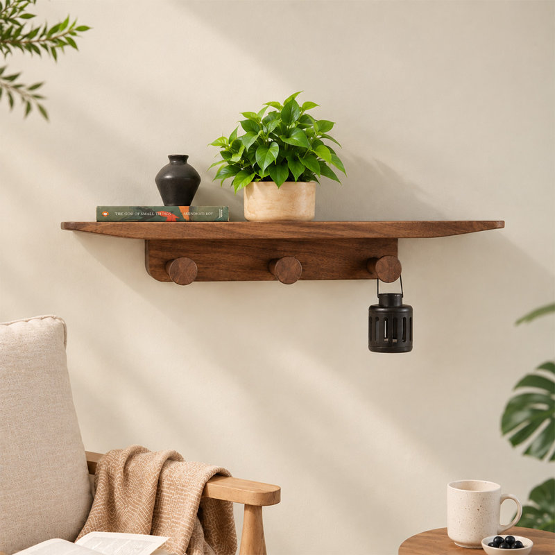 Tablettes murales en bois flottantes Sephine