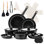 23 Pcs Nonstick Pots And Pans Set Cast Aluminum Cookware Set With Detachable Handles