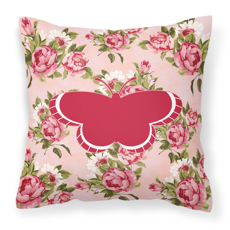  Coussin Butterfly Shabby Elegance, Rose