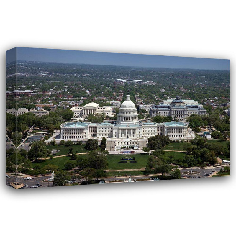 Highsmith, Carol, toile: vue aérienne, Capitole des États-Unis, Washington, D.C. (97_463234), H 33 po x l 48 po