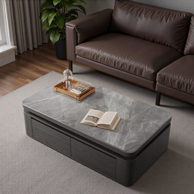 Modern Rockboard Coffee Table with Drawers
