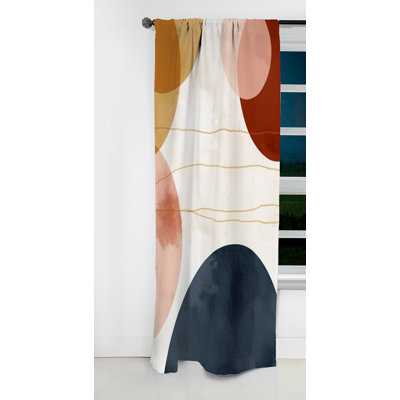Mathey - Rideau minimaliste - Rideau occultant abstrait - 1 panneau