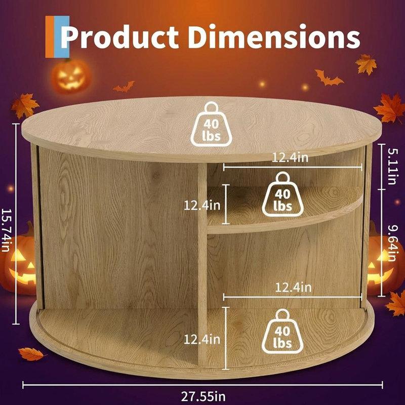 Coffee Table with Storage, Tan