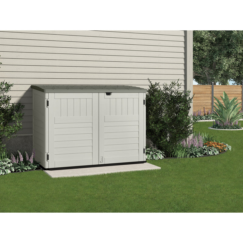 Suncast 6 ft x 4ft. D Stow-Away Horizontal Storage Shed