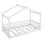 Lit simple, cadre de maison avec clôture