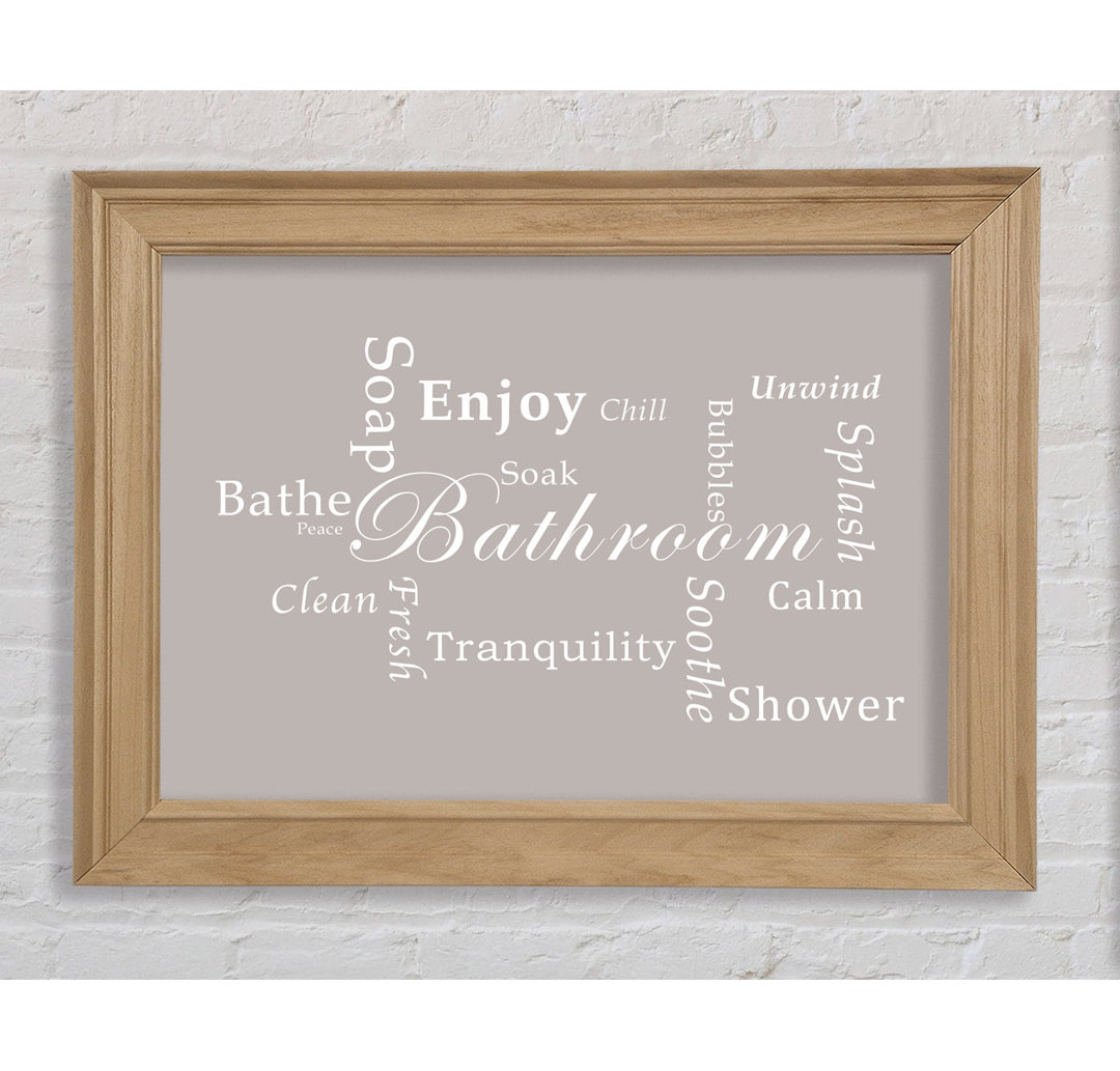 Badezimmer Zitat Badezimmer Tranquility Beige - Einzelner Bilderrahmen Kunstdrucke auf Papier