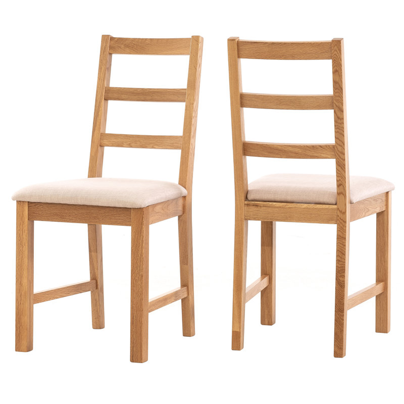 2 - Person Solid Oak Dining Set, Beige