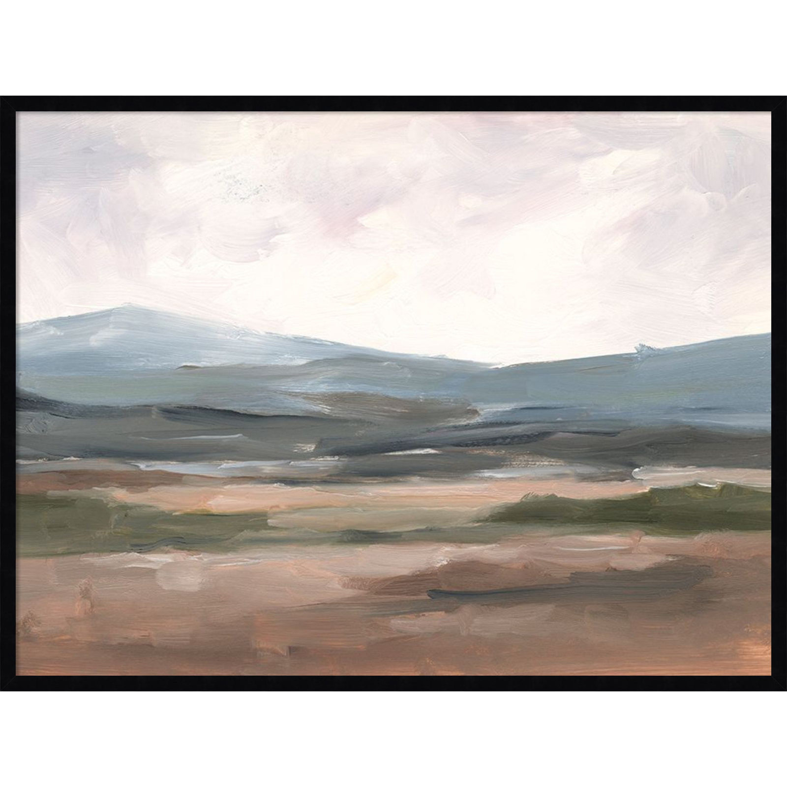 Ethan Harper "Serene Mountain Study I" Print, Black, 31" H x 41" W
