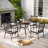 Leonard 4 - Person Patio Dining Set with Round Table , Cushions Included