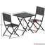 Latshaw Capri 2 Seater Rattan Bistro Set, Black, UKFR Certified-950486649-950486646