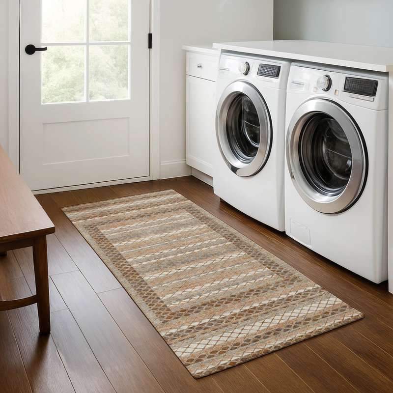 Premium Machine Washable Ariel Geometric Rug, Runner 2'3" x 7'6"