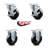 4 Piece Hard Rubber Caster Set