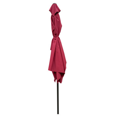 Parasol imperméable d'extérieur 6 x 9 pi avec manivelle et bouton poussoir inclinable sans rabat pour le jardin