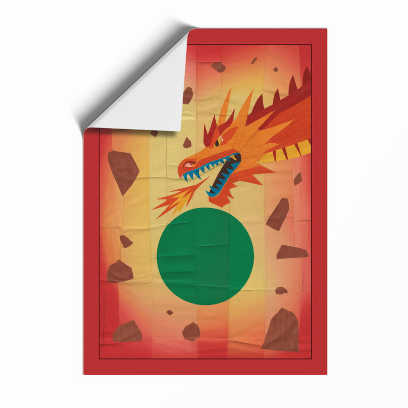 Playful Dragon Modern - Print, Unframed, A1 - 84.1 x 59.4 cm