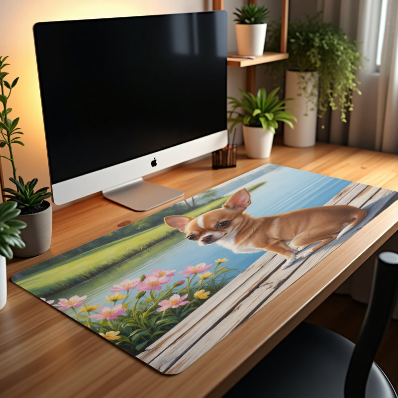 Polyester Desk Pad, 14.4x12.1