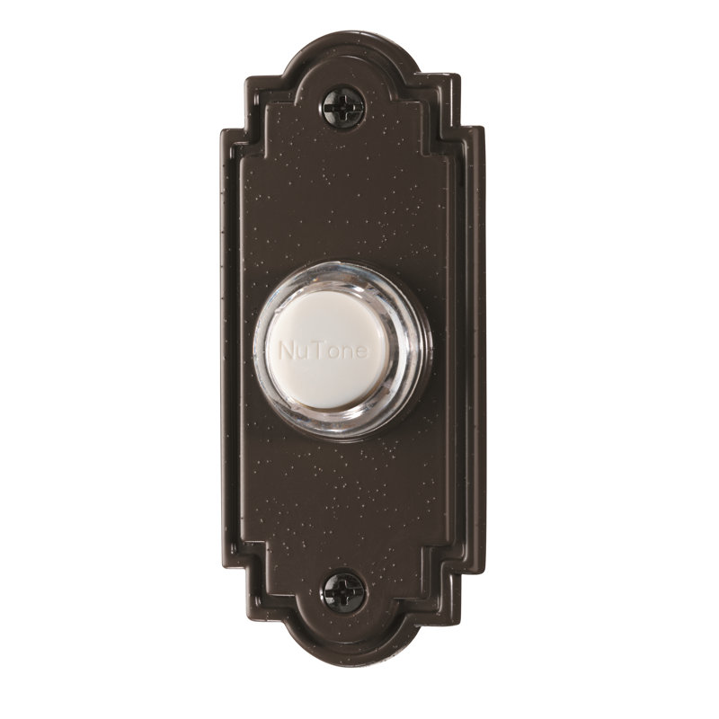 Lighted Flat Push Button, Oil Rubbed Bronze