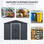 Remise de rangement extérieure en métal 8 pi x 4 pi avec fenêtre et fondation en métal pour la cour arrière-121324728
