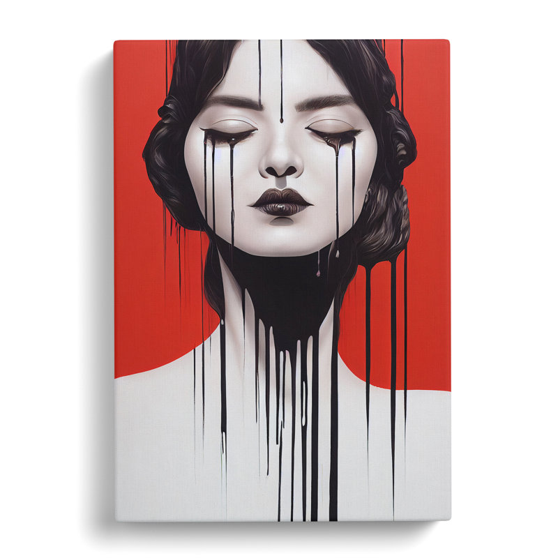 Painted Woman No.1 Abstract - Print, Wrapped Canvas, 50cm H x 35cm W, No Matte