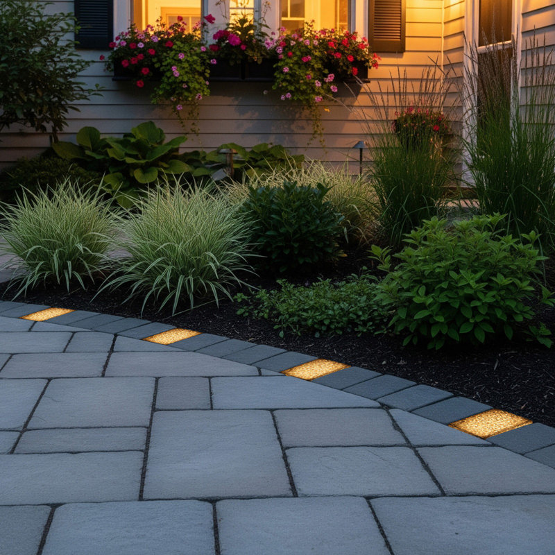 Pavé lumineux 6 x 9 pouces 3W, éclairage brique basse tension 5CCT 12-24V AC / DC, gris clair, 3 W