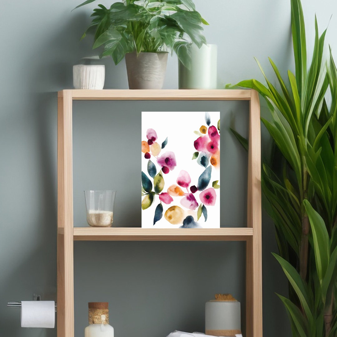 July Blooms 2 Abstract Contemporary Elegant Nature Wall Art Print
