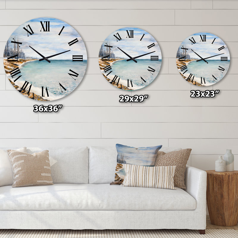 La mer est recouverte de glace - horloge murale nautique et côtière, Moyenne