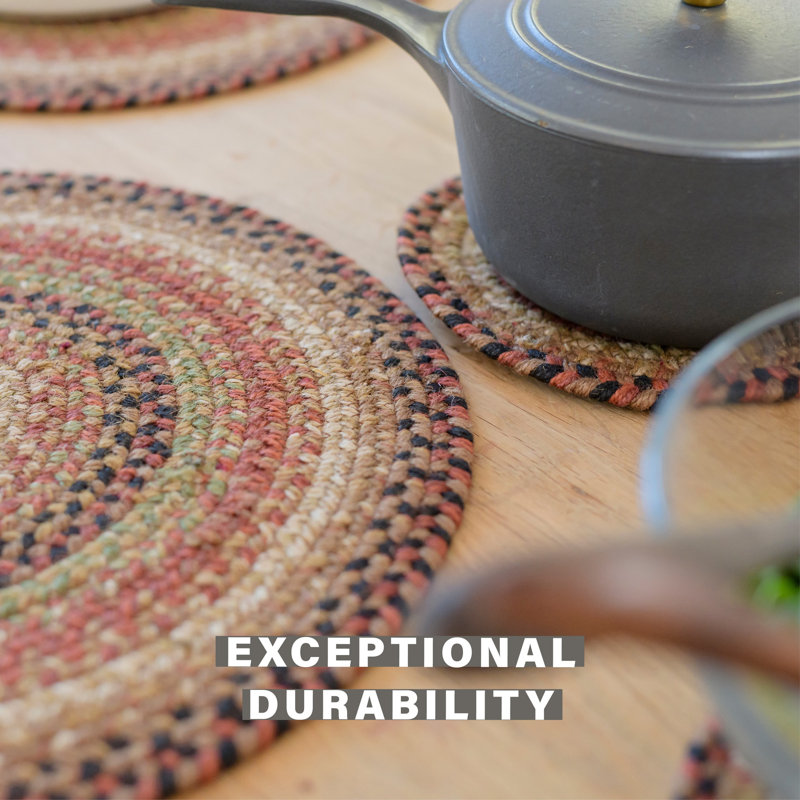 Chemin de table d'intérieur tressé en jute de qualité supérieure Kimmel, taille 11 po x 36 po, 11 po x 36 po ovale