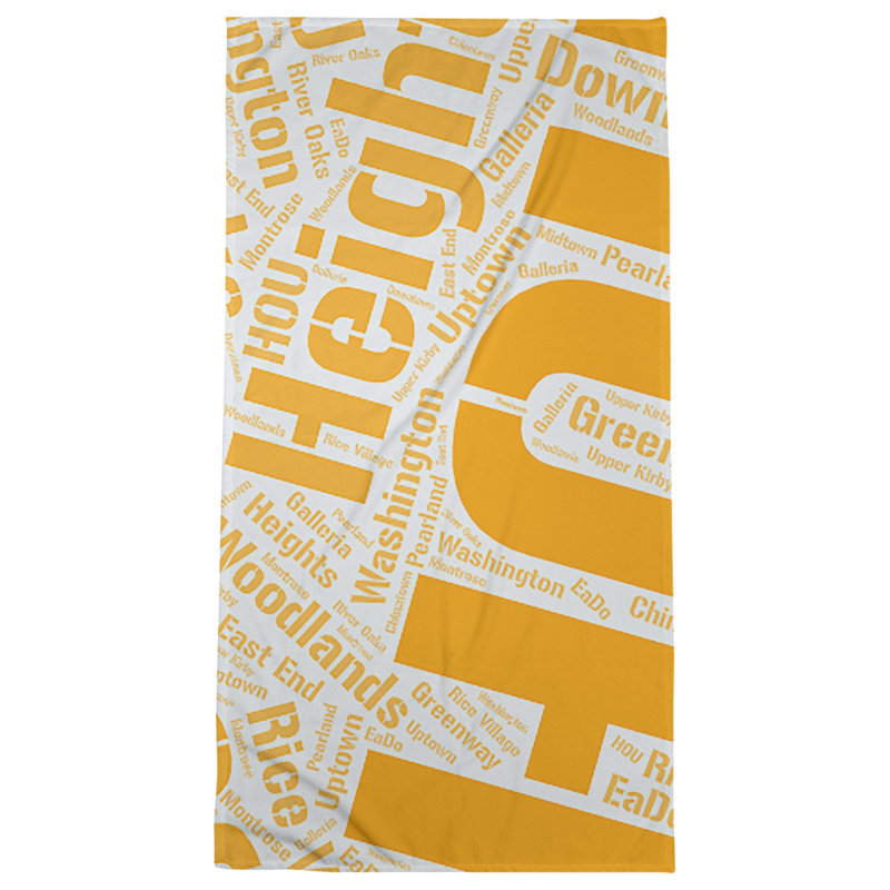 Bath Towel, Orange, Microfiber, Houston