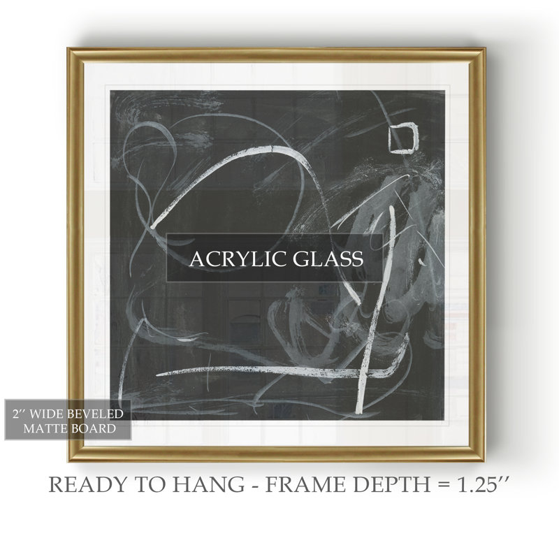 Erase ii', reproduction d’art, Cadre doré, H 26,5 po x l 26,5 po x P 1,5 po