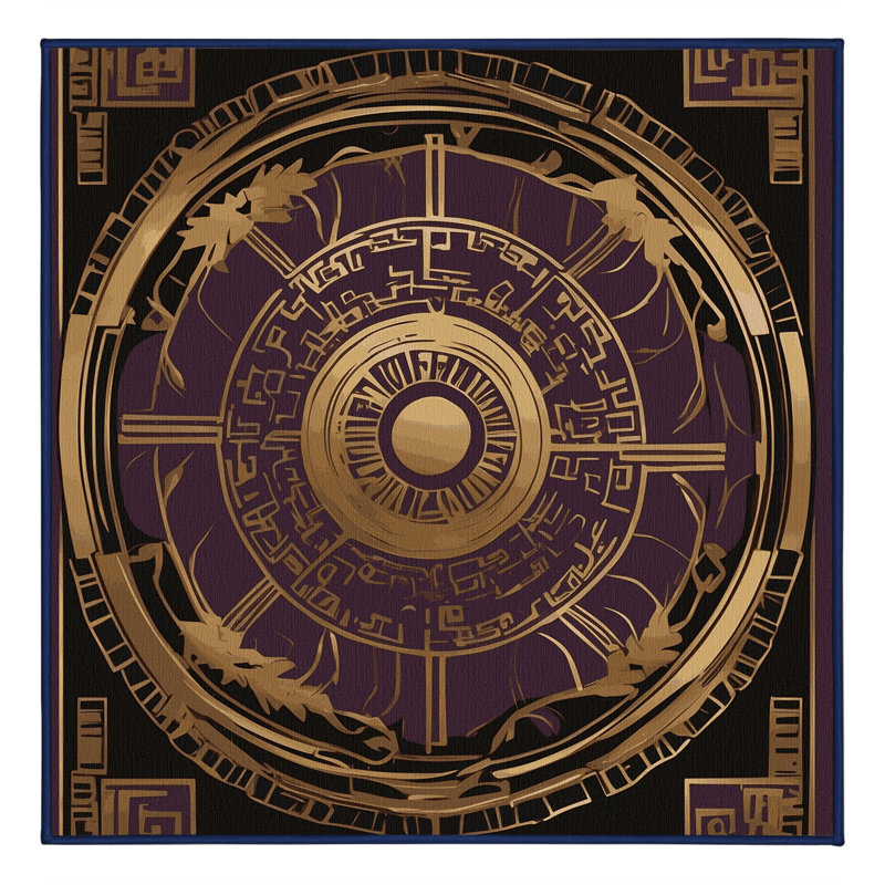 Gilded Era Rug, Square 3'