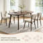 Ensemble de table de salle à manger 63,2 po, table de cuisine moderne avec 4 chaises rembourrées, ensemble de table 5 pièces pour salle à manger, appartement-1464851360