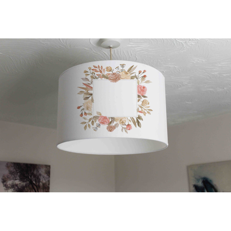 Cotton Drum Pendant Shade ( Uno ), 25cm H x 40cm W x 40cm D