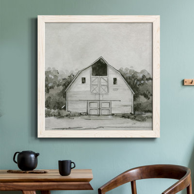 Solemn Barn Sketch III - Single Picture Frame Canvas on Canvas