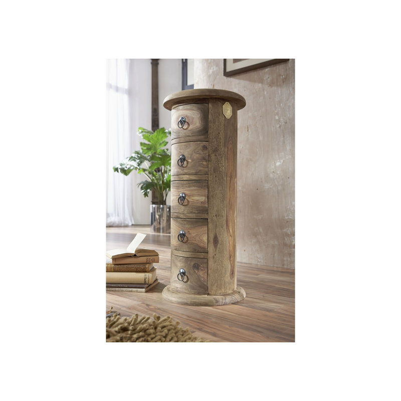 Leeds Solid Wood 32cm W 5 - Drawer Chest of Drawers