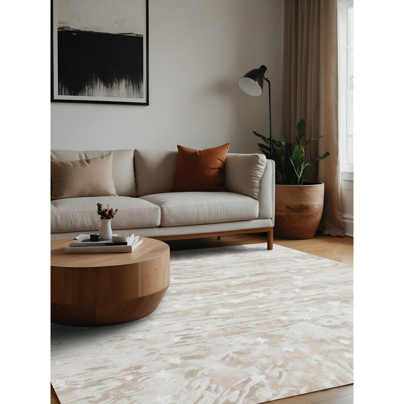 Machine Washable Gray Area Rug, Square 4'