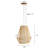 Handwoven Rattan Cone-shaped Tapered Bamboo Pendant Light-2097240354