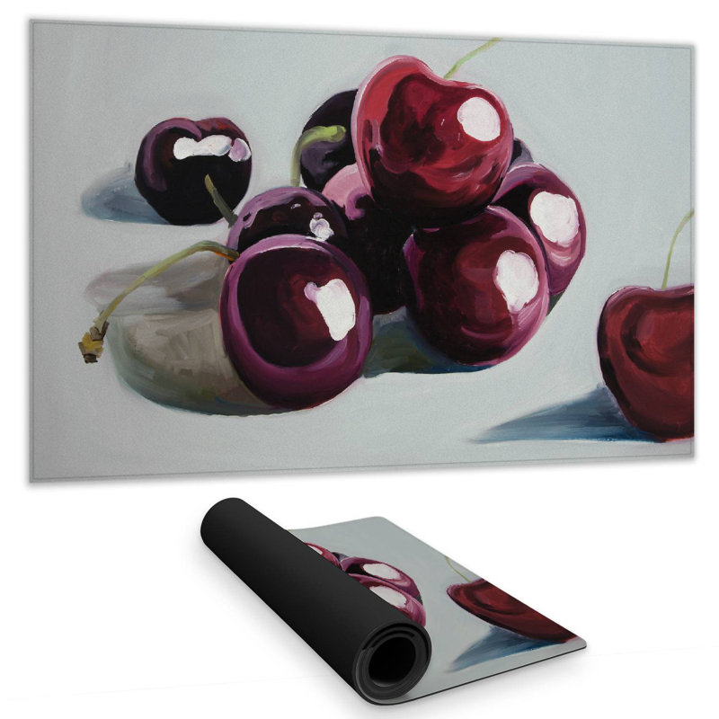 Glossy dark cherries - 14.00"x24.25" Desk mat