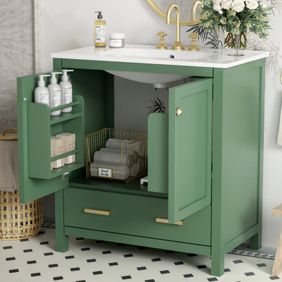 Rangement pour salle de bain avec meuble-lavabo simple - Décoration moderne et élégante pour la salle de bain