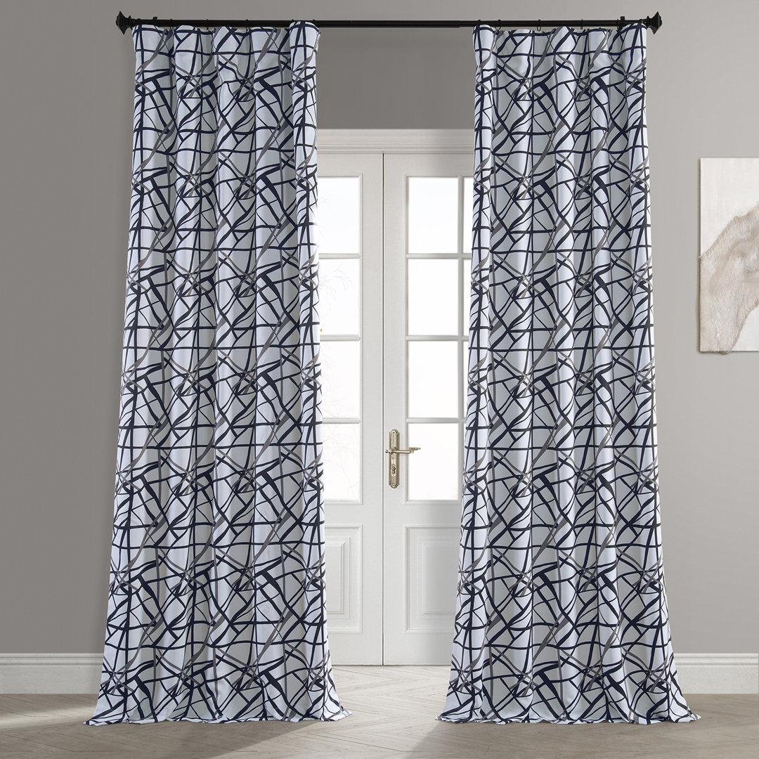 Printed Room Darkening Curtains for Living Room - Bedroom Curtains for Large Window Single Panel Orren Ellis Size per 