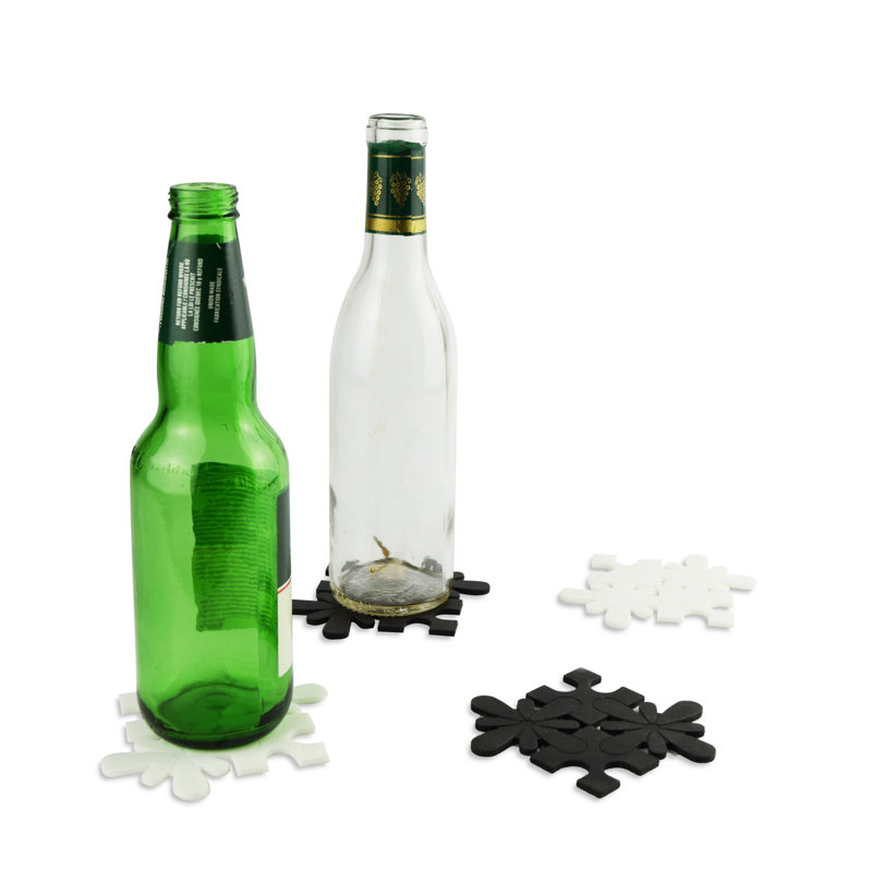 Dessous de verre casse-tête, Noir / blanc