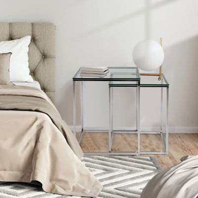 Merlemont Glass Top Nesting Tables End Table