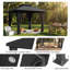 Pavillon de jardin extérieur 10 x 10 - auvent de patio avec moustiquaire, conception à double toit et cadre robuste pour la cour, la terrasse, le jardin ou la pelouse - noir