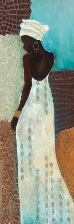 «Dressed to Shine II» par Tava Studios - reproduction d'art sur toile, H 36 po x l 12 po x P 1,5 po