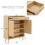Armoire à chaussures multifonctionnelle en bois aggloméré, minimaliste, moderne et naturelle-990127121