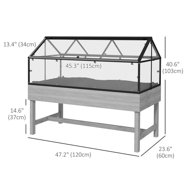 Lit de jardin surélevé avec cadre froid