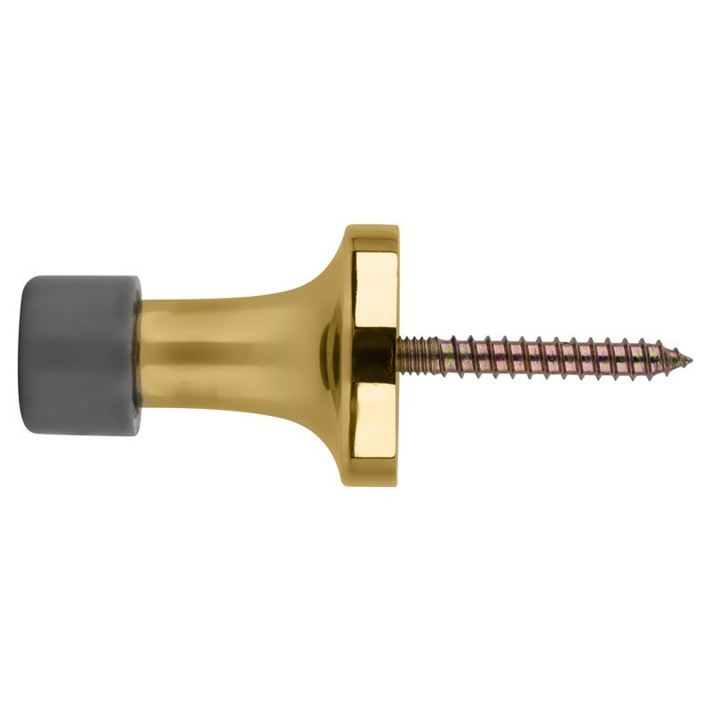 Door Stop, Polished Brass