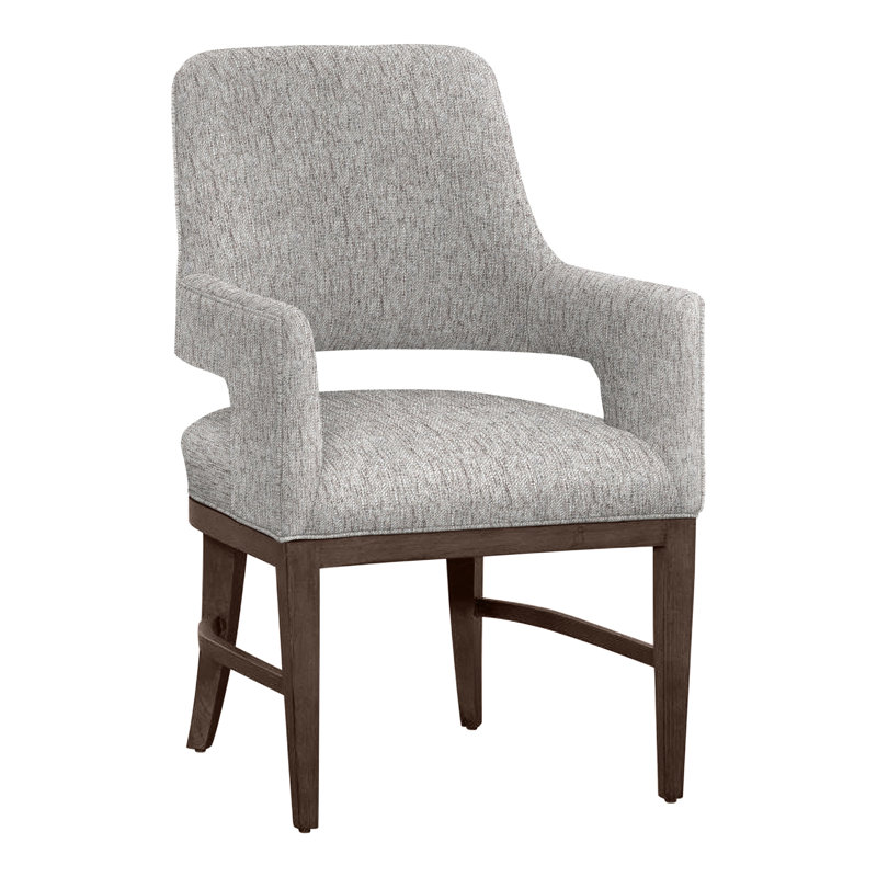 Chaise avec accoudoirs Josie, Noisette, Fumée 9508