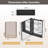 Omeed Mirrored Aluminum Medicine Cabinet with 2 Shelves-175806155-182858904