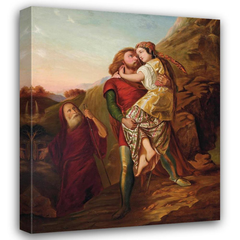 "Moïse et Zipporah" par Johann Frederic Overbeck - Art mural sur toile tendue avec châssis, H 48 po x l 33 po