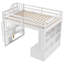 Lit mezzanine avec bureau et tablettes-668903206